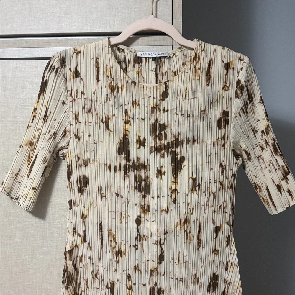 Adolfo Dominguez size S crinkled pleated dress. - Picture 2 of 7